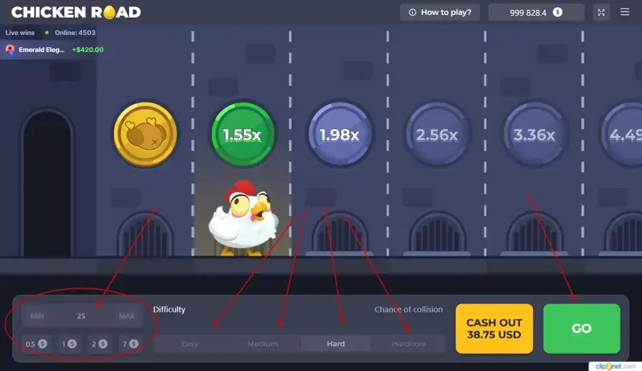 Cómo jugar Chicken Road